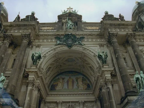 ARCHIVAL 35MM 2K- EXT. DAY BERLIN 1996 - BERLIN EAST- ALEXANDERPLATZ  Stock Footage 75378429