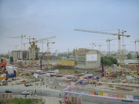 ARCHIVAL 35MM 2K- EXT. DAY BERLIN 1996 - BERLIN POTSDAMMER PLATZ Stock Footage 75378961
