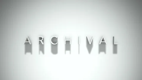 Archival 3D title animation with shadows on a white background Stock Footage 270173997