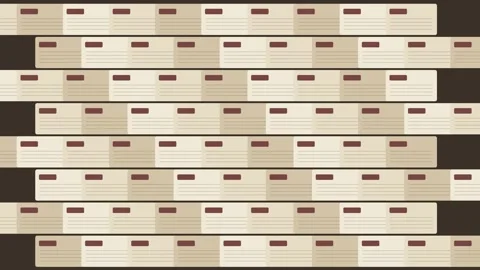 Archival Drawer Card Slide Full Frame Transition Vidéo 345029573