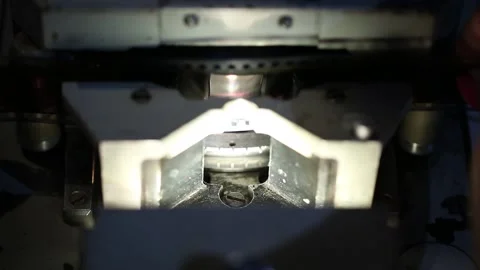 Archival film editing equipment. Retro filmstrip vintage footage movie strip Stock Footage 211629646