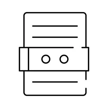 Archival folder holding important documents and records Stock Illustration