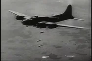 Archival Footage Of Bomber Planes Saturation Bombing Stock Footage
