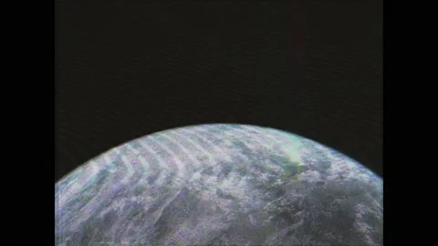 Archival Footage of Half a Planet in Outer Space 動画素材 208763753