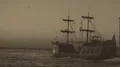 Archival retro video recording of marine discovery expedition sailing on boat HD Footage