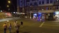 Archival street night scenery Hamburg Fischmarkt-Hafenstrasse at maritime event 4k or 4k+ Resolution