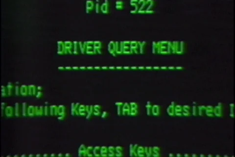 Archival Technology - Vintage computer screen 1980s-1990 Stock Footage 105932480