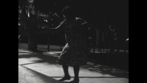 Archival Young Hula Dance Stock Footage 89712546