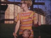Archive 8Mm Family-Toddler At Park With Hay Bails Stock Footage