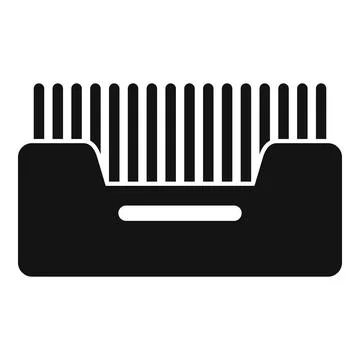 Archive box with documents icon, data storage symbol Stock Illustration