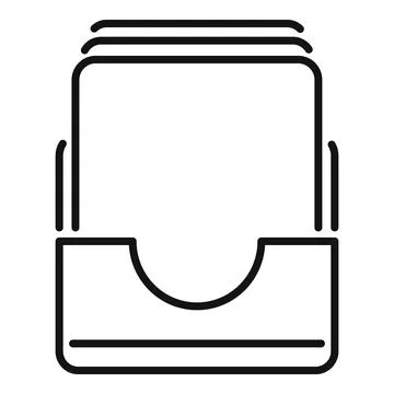 Archive box with documents for storage and systematization Stock Illustration