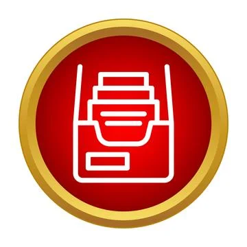 Archive box icon storing documents and data Stock Illustration