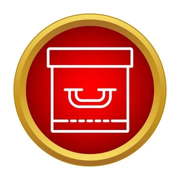 Archive box icon storing important files Stockillustratie