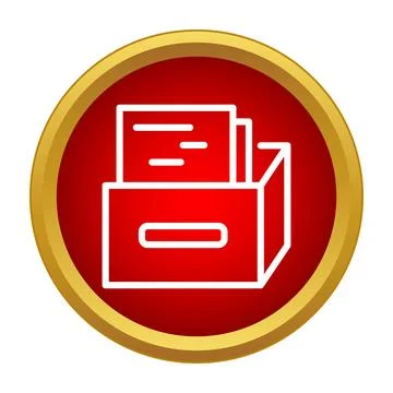 Archive box icon storing important business documents 스톡 일러스트