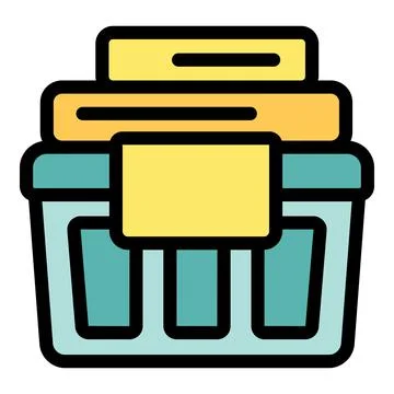 Archive box keeping documents and files organized and secure Stock Illustration