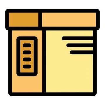 Archive box storing files and documents for record keeping Stock Illustration