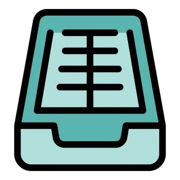 Archive box storing files and documents for easy organization Stock Illustration