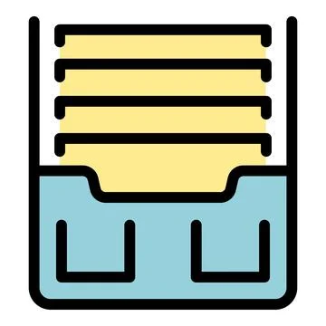 Archive box storing files for easy organization and retrieval Stock Illustration