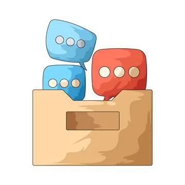 Archive chat bubble illustration Stock Illustration