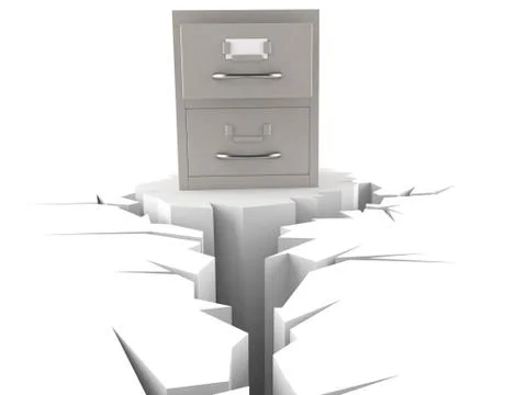 Archive with cracked hole Stock-Illustration