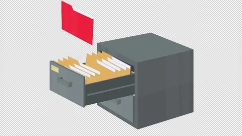 Archive with documents. Animation of a mailbox with folders for files. Cartoon Stock Footage 163535926