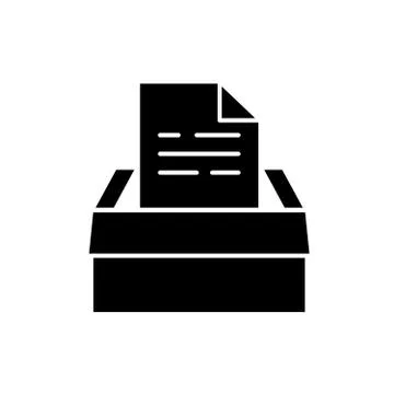 Archive of documents black icon, vector sign on isolated background. Archive of 스톡 일러스트