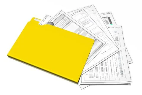 Archive documents folder - 3D illustration 스톡 일러스트