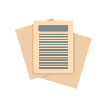 Archive documents icon flat isolated Stock Illustration
