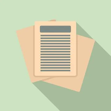 Archive documents icon, flat style Stock Illustration