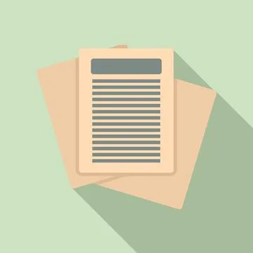 Archive documents icon, flat style Stock Illustration