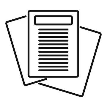 Archive documents icon, outline style Stock Illustration