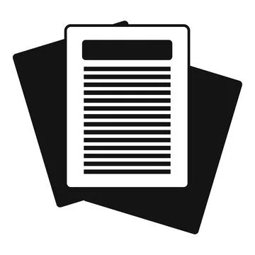 Archive documents icon, simple style Stock Illustration