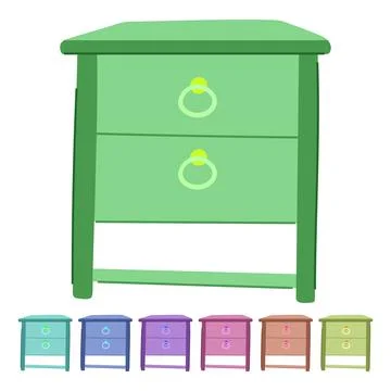 Archive file cabinet vector cartoon graphic Illustrazione stock