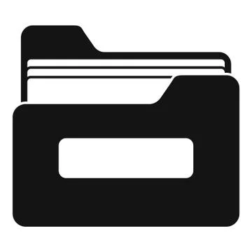 Archive file folder icon, simple style 스톡 일러스트