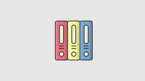 Archive files icon animation, archive folder animated icon Stock Footage 283044375