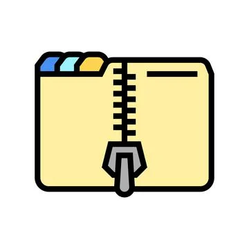 Archive folder color icon vector illustration 스톡 일러스트