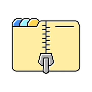 Archive folder color icon vector illustration Stock Illustration