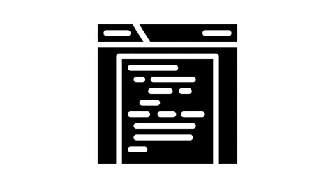 Archive folder glyph icon animation Stock Footage 326747445