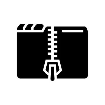 Archive folder glyph icon vector illustration イラスト素材