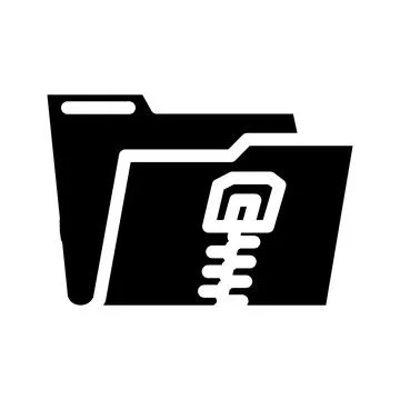 Archive folder glyph icon vector illustration Stock Illustration