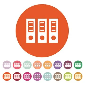 The archive folder icon. Document and data, portfolio, office symbol. Flat 스톡 일러스트