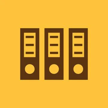 The archive folder icon. Document and data, portfolio, office symbol. Flat Stock-Illustration