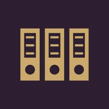 The archive folder icon. Document and data, portfolio, office symbol. Flat Stock-Illustration