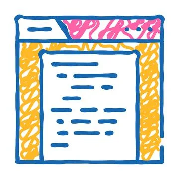Archive folder icon doodle illustration Stockillustratie