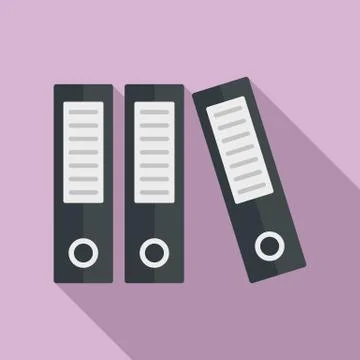 Archive folder icon, flat style Stock Illustration