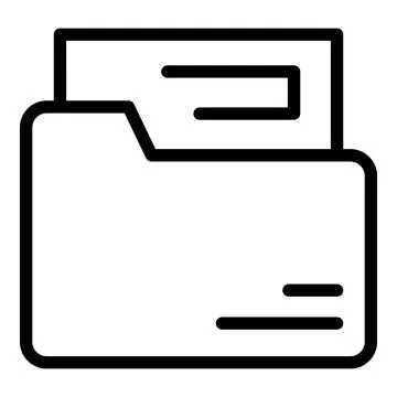 Archive folder icon outline vector. File portfolio Stock-Illustration