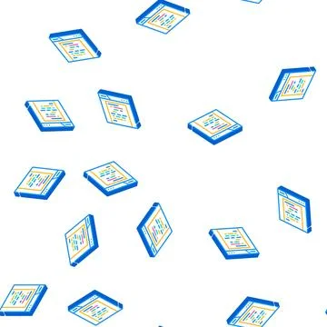 Archive folder isometric icon seamless pattern Illustrazione stock
