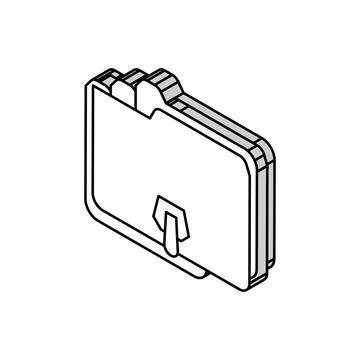 Archive folder isometric icon vector illustration Illustrazione stock