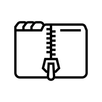 Archive folder line icon vector illustration 스톡 일러스트