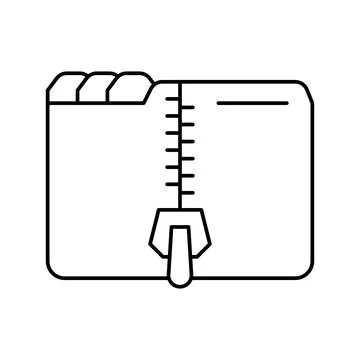 Archive folder line icon vector illustration Illustrazione stock